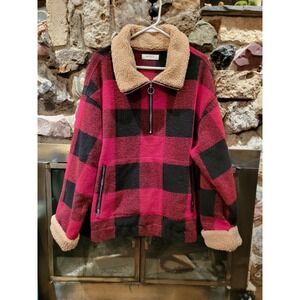 Altar'd State Plaid Sherpa Jacket 3xl